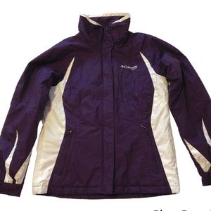 Columbia Sport Size Small Purple /White lightweight Winter Jacket